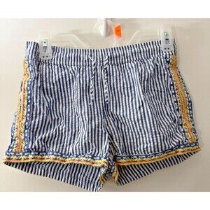 Vineyard Vine Girls XL 14 Boho Shorts Blue Stripes Shabby Chic Sweet Chic
